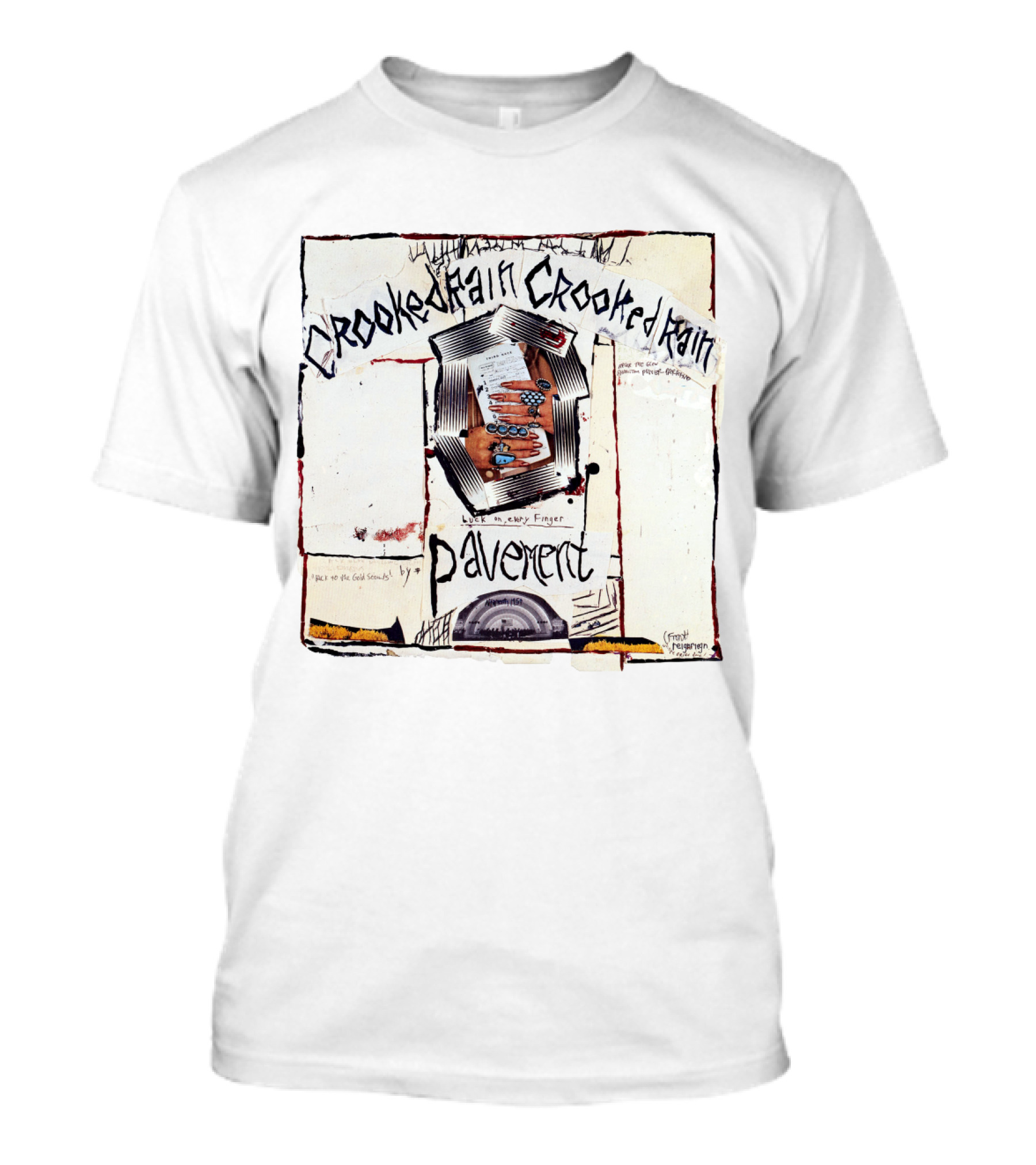 Pavement Crooked Rain Finger Cards T-Shirt