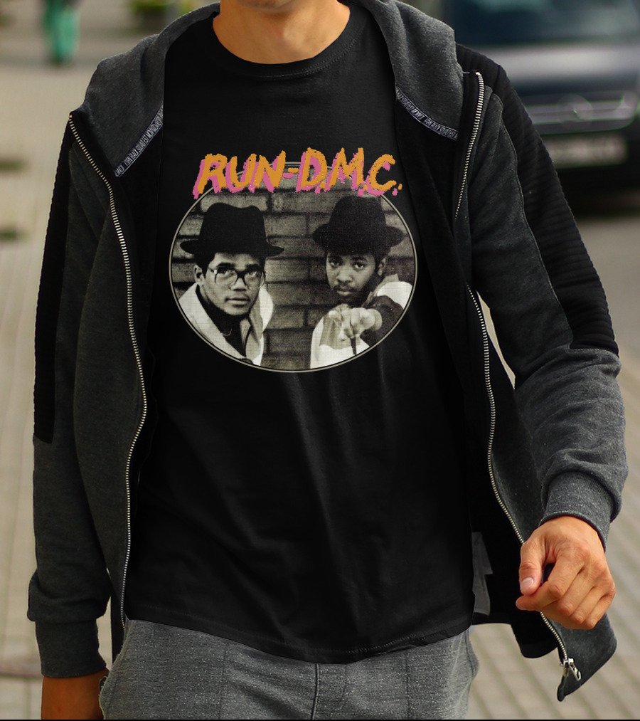 RUN-DMC Hip Hop Legends Brick Background T-Shirt