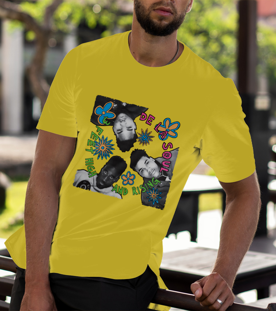De La Soul 3 Feet High And Rising Colorful Flower T-Shirt