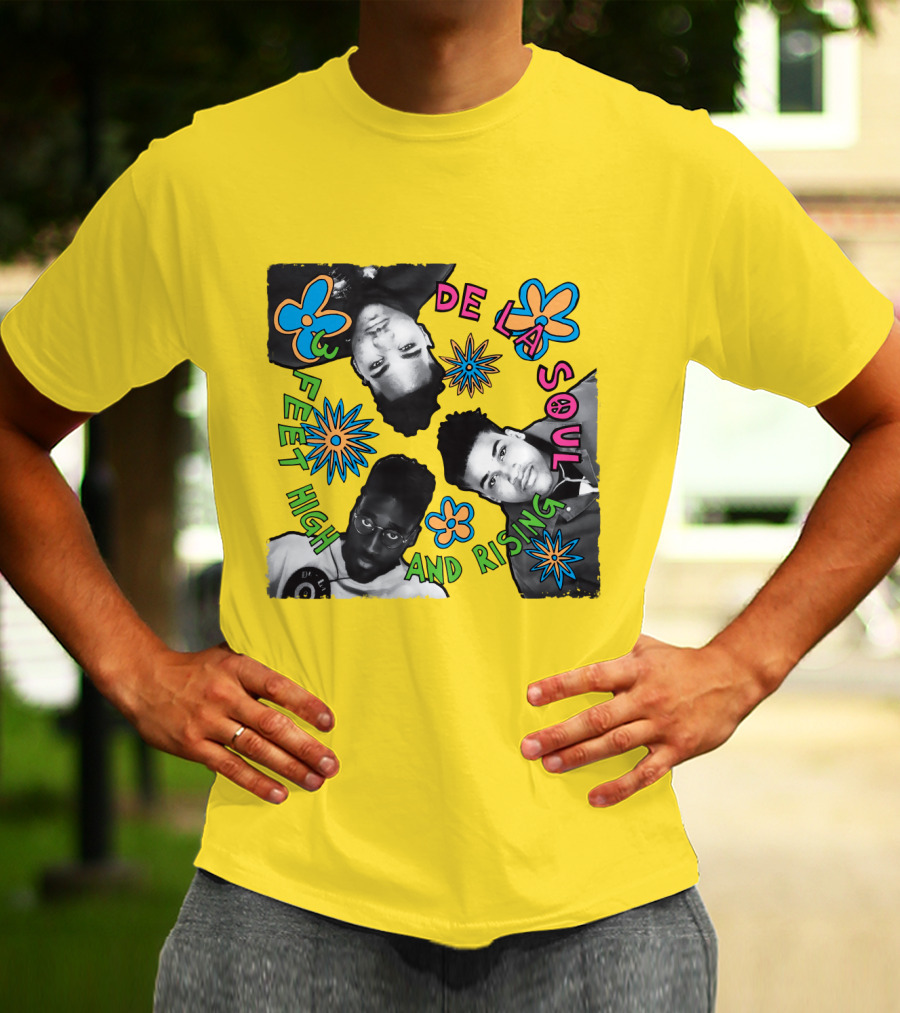 De La Soul 3 Feet High And Rising Colorful Flower T-Shirt