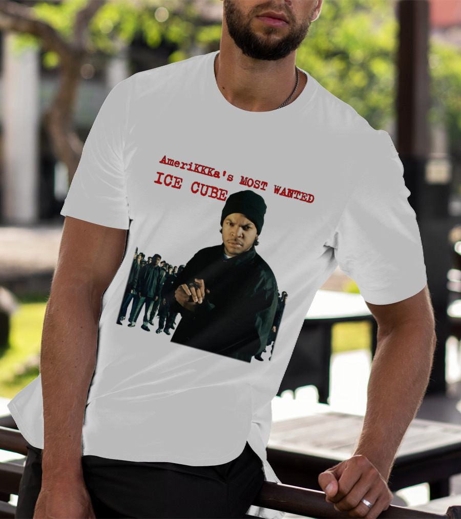 AmeriKKKa's Most Wanted Ice Cube Hip Hop Album Cover Black T-Shirt