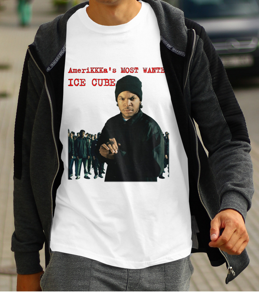 AmeriKKKa's Most Wanted Ice Cube Hip Hop Album Cover Black T-Shirt