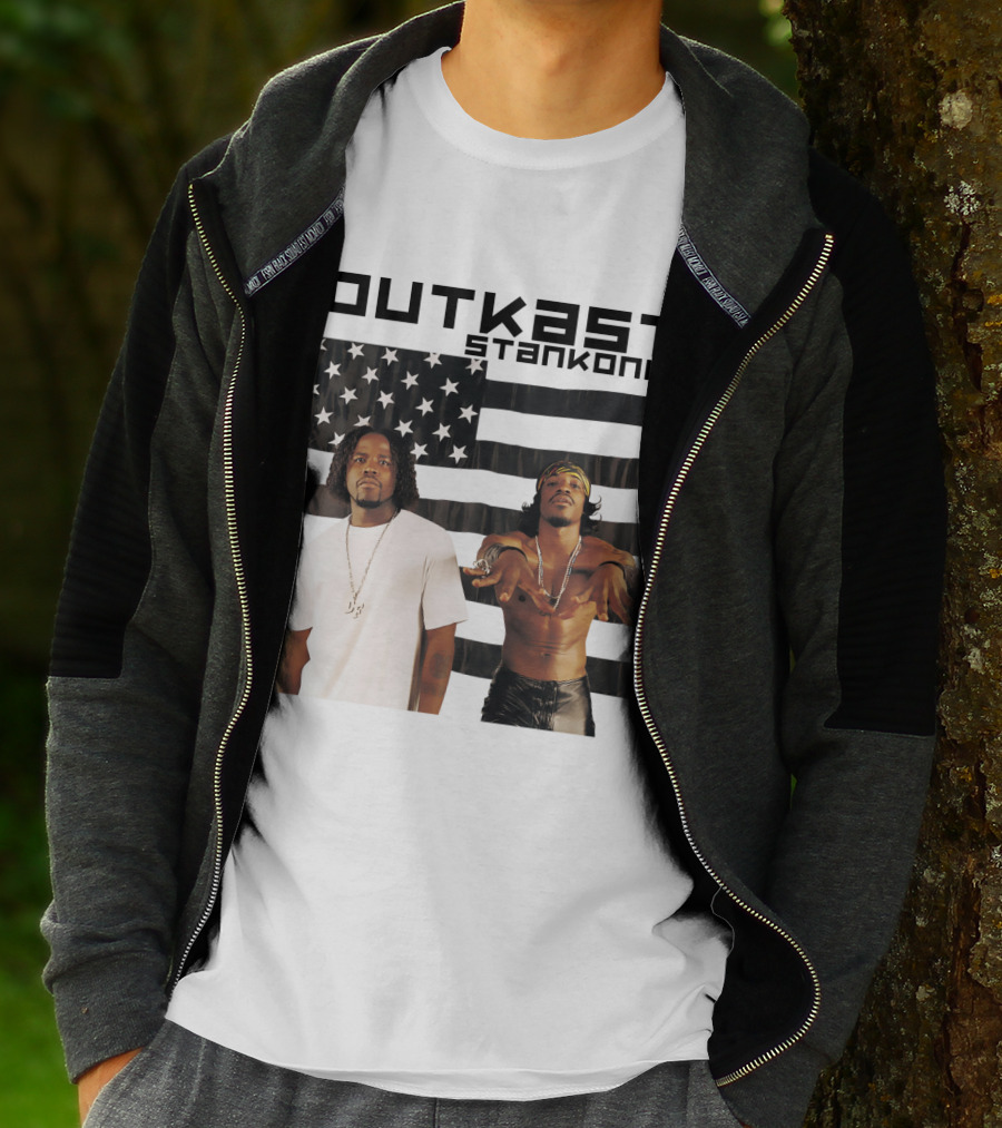 Outkast Stankonia Album Cover With American Flag Background T-Shirt