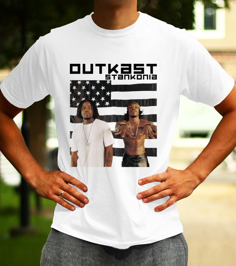 Outkast Stankonia Album Cover With American Flag Background T-Shirt