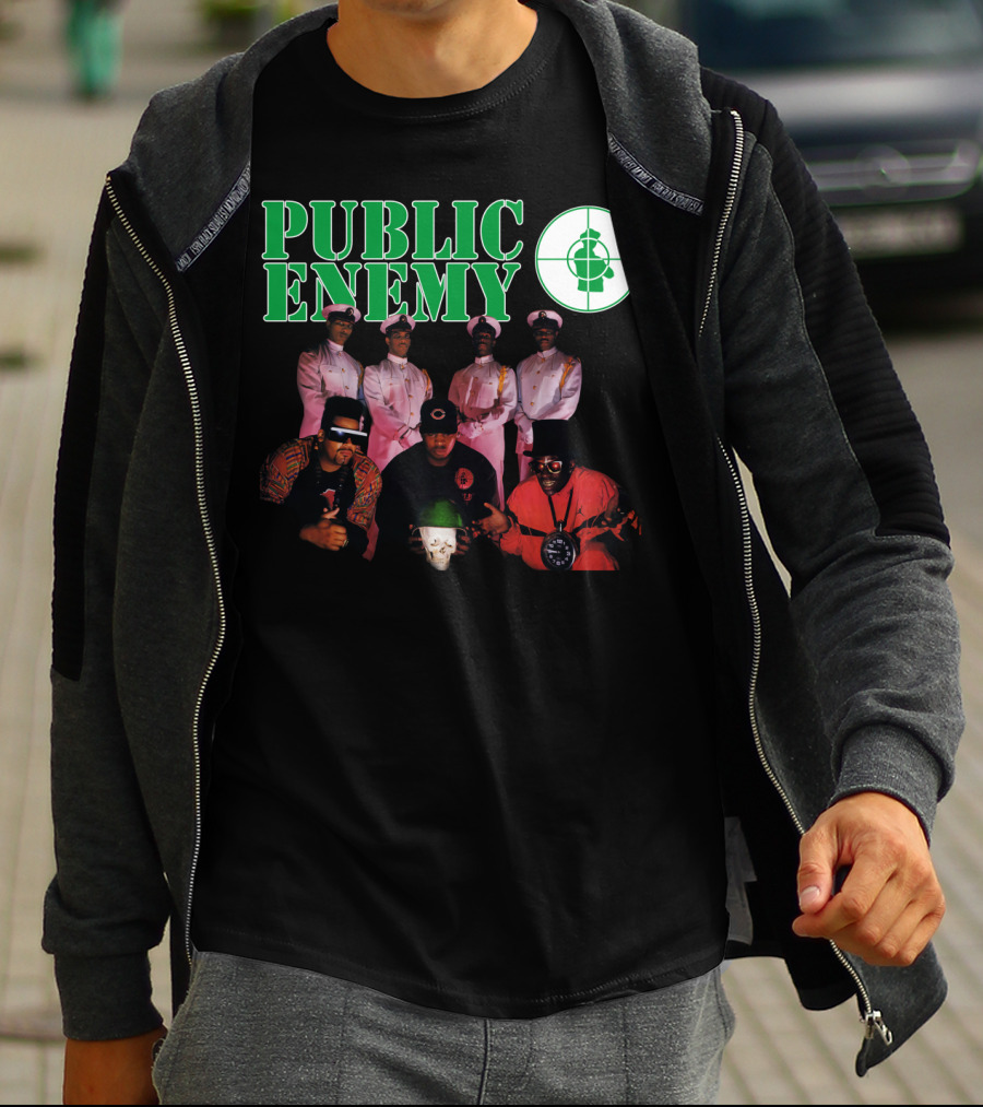 Public Enemy 1991 Group Photo With Target T-Shirt