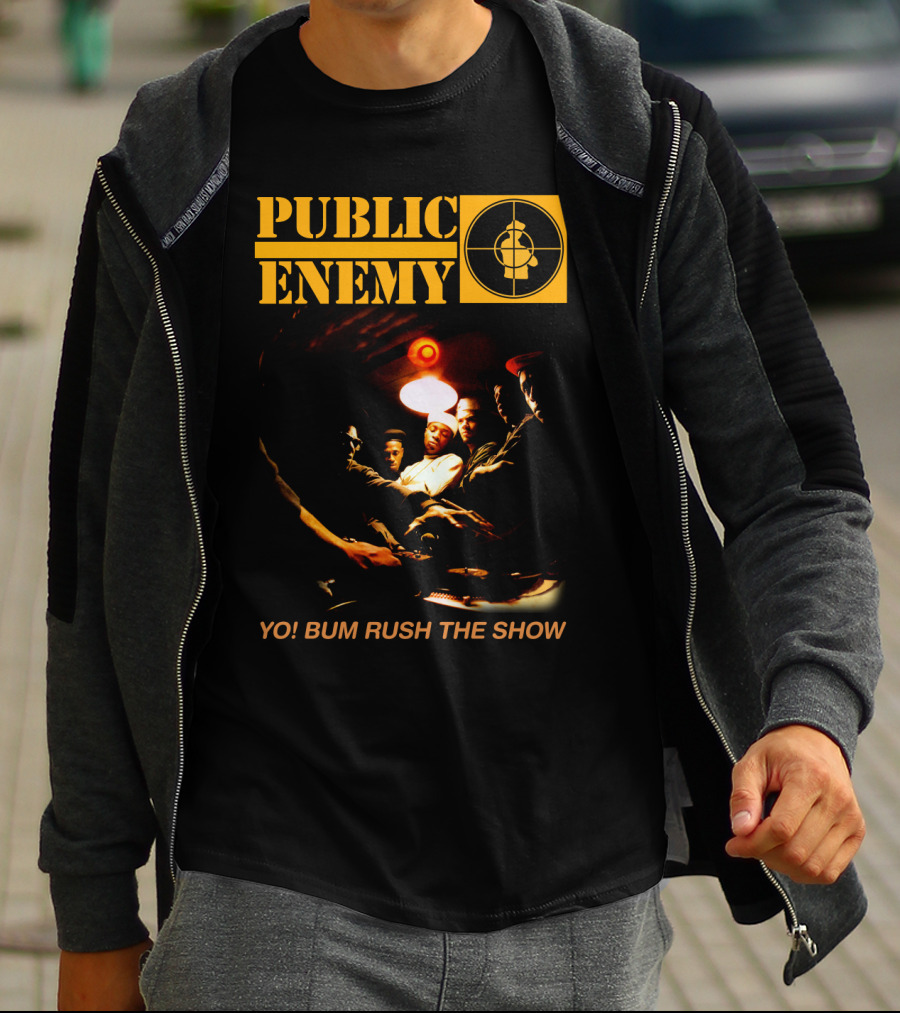Public Enemy Yo Bum Rush The Show Classic Rap Album Cover T-Shirt