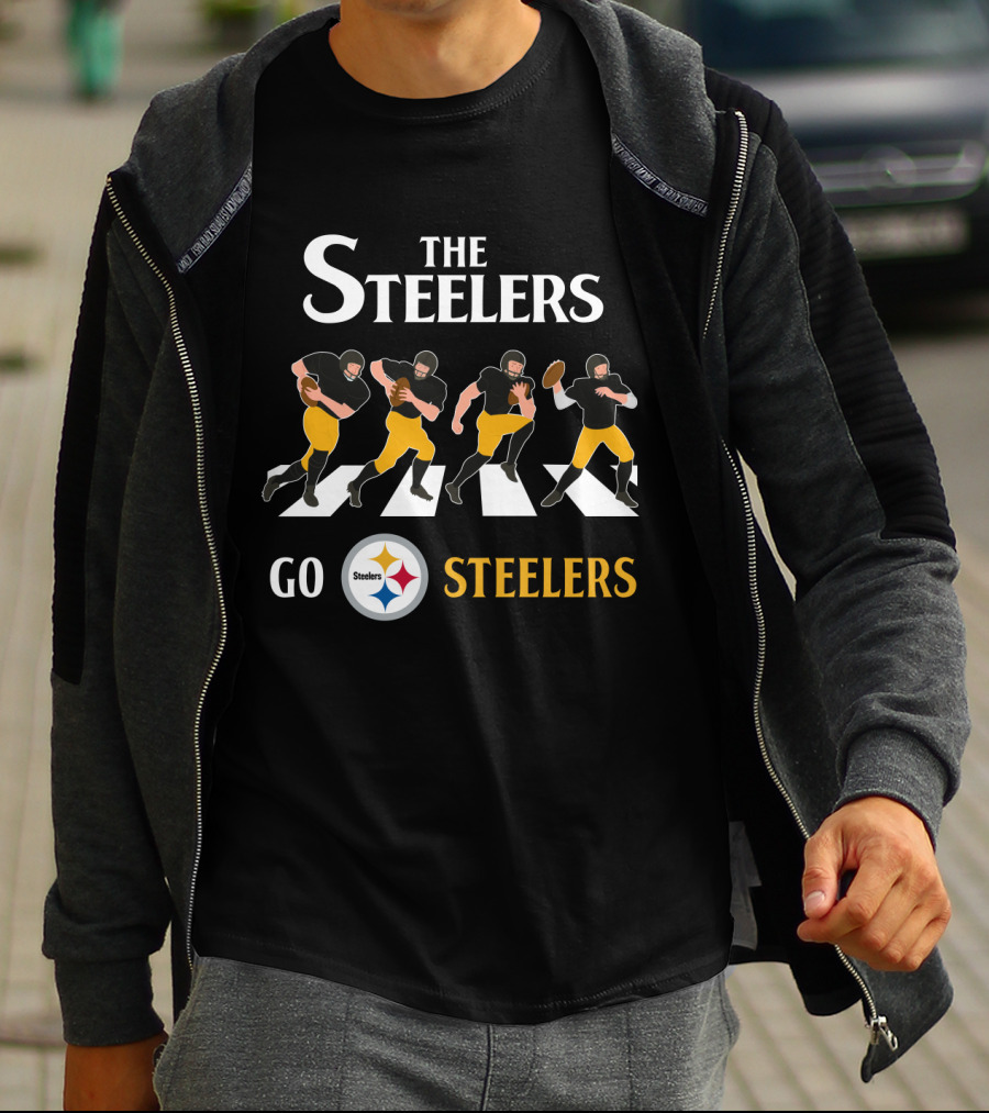 The Steelers Go Steelers Abbey Road Football T-Shirt