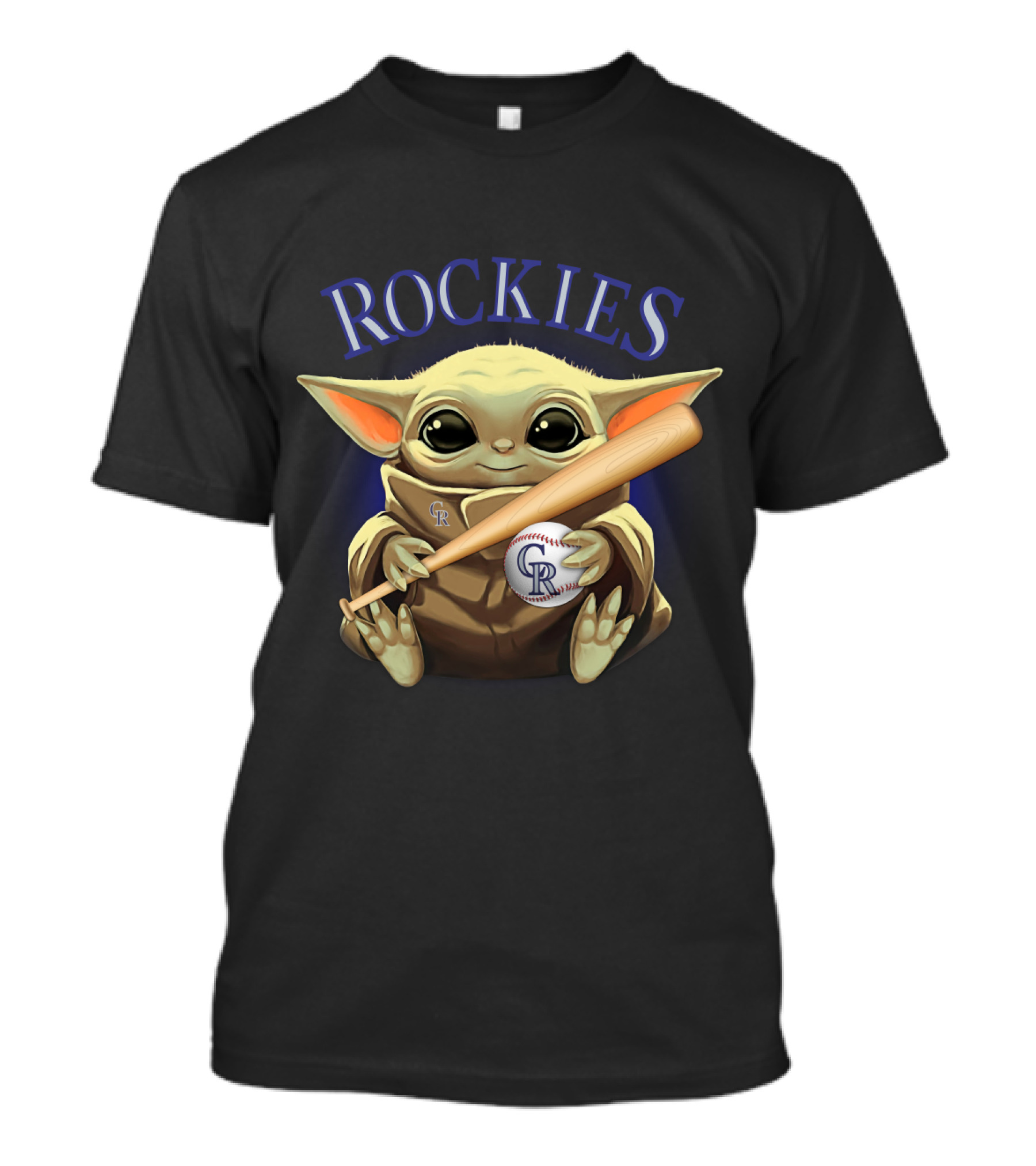 Rockies Baseball Alien Creature Holding Bat And Ball T-Shirt