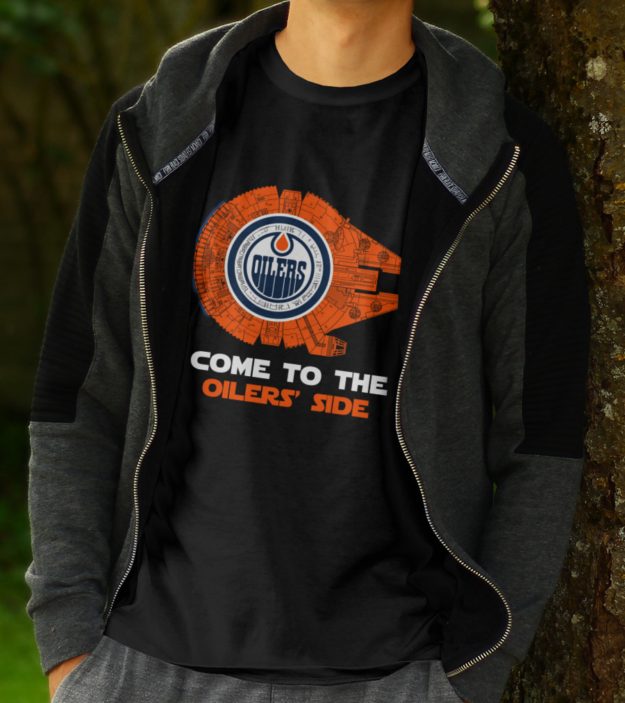 Oilers Side Come To The Millennium Falcon Edmonton T-Shirt