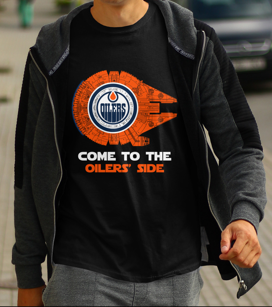 Oilers Side Come To The Millennium Falcon Edmonton T-Shirt