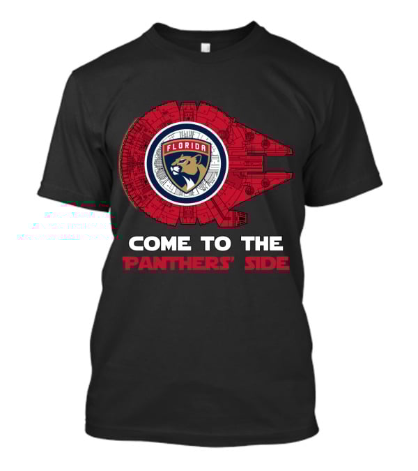 Florida Panthers Come To The Panthers' Side Millennium Falcon T-Shirt