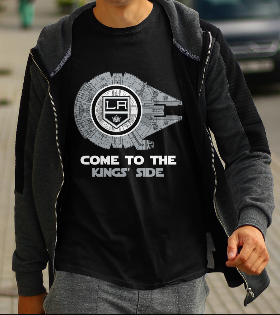 Los Angeles Kings Come To The Kings' Side Millennium Falcon T-Shirt