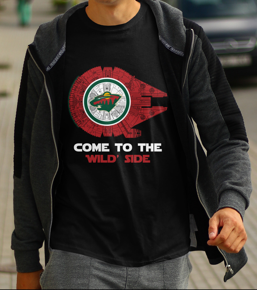 Come To The 'Wild' Side Minnesota Wild Millennium Falcon T-Shirt