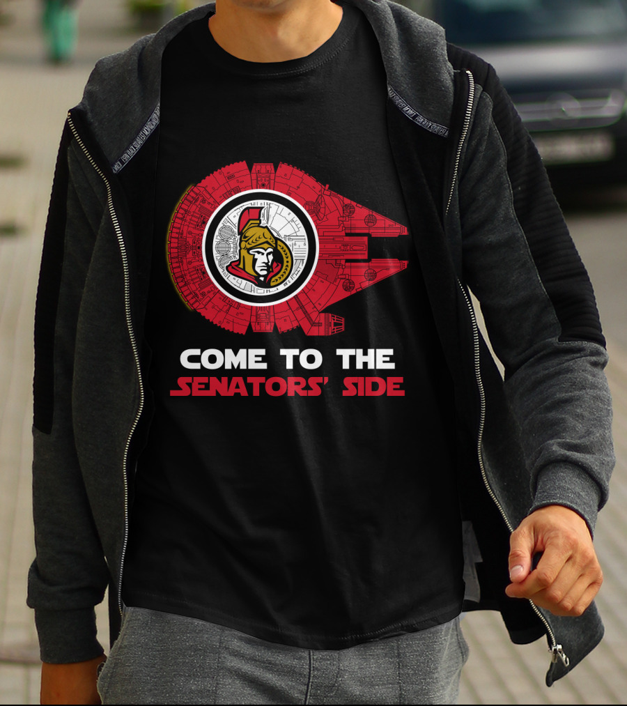 Come To The Senators' Side Millennium Falcon Ottawa Senators T-Shirt