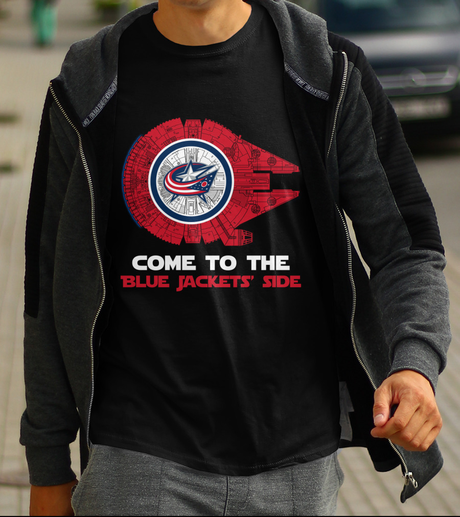 Come To The Columbus Blue Jackets' Side Millennium Falcon T-Shirt