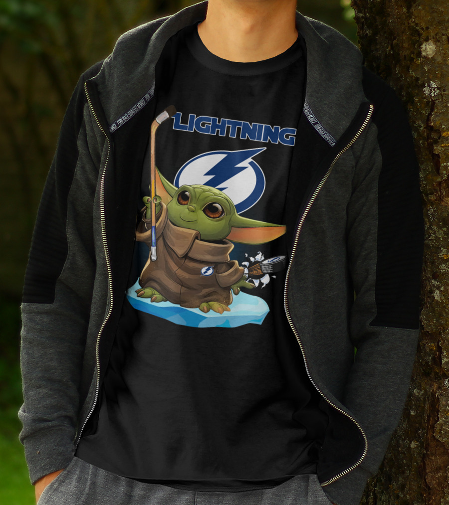 Tampa Bay Lightning Baby Yoda Hockey NHL T-Shirt