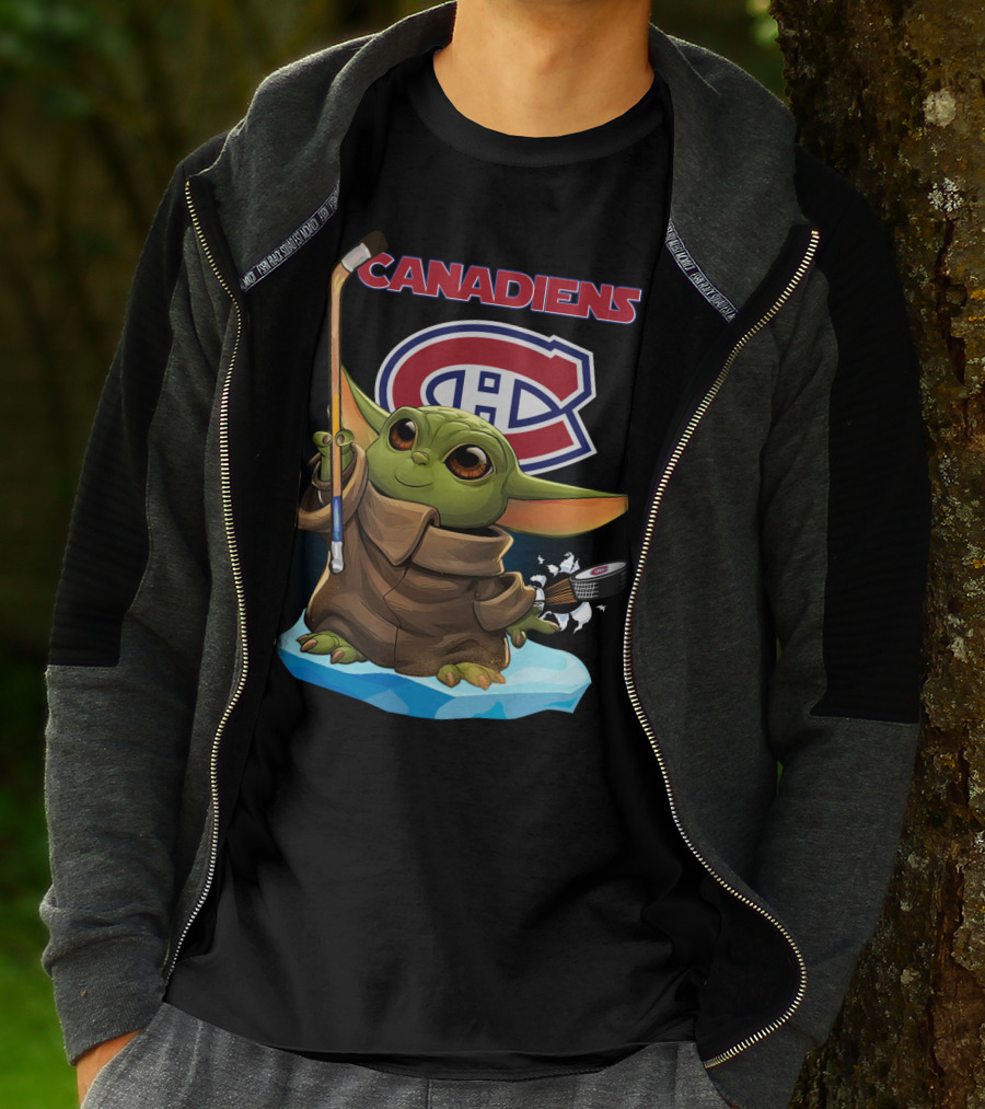 Montreal Canadiens Baby Yoda NHL Hockey T-Shirt