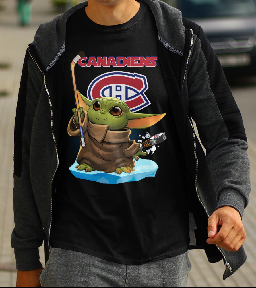 Montreal Canadiens Baby Yoda NHL Hockey T-Shirt