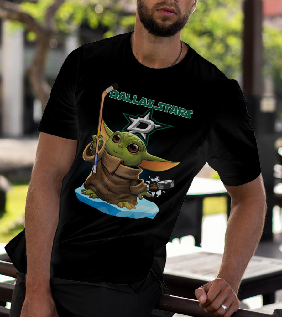 Dallas Stars Baby Yoda Hockey NHL T-Shirt
