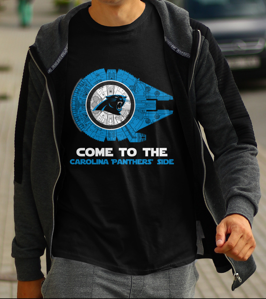 Come To The Carolina Panthers' Side Millennium Falcon Nfl T-Shirt