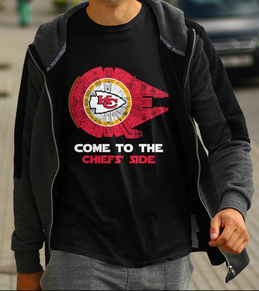 Come To The Chiefs' Side Kansas City Chiefs Millennium Falcon Nfl T-Shirt