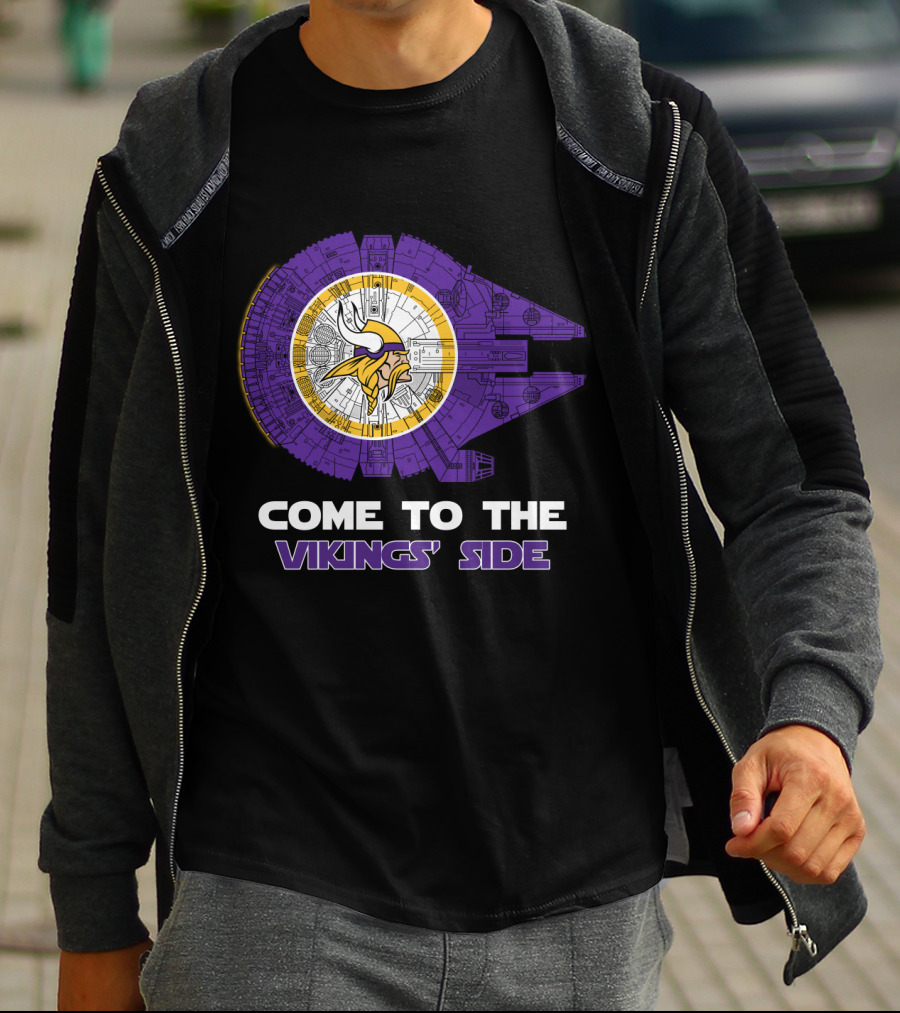 Come To The Vikings' Side Minnesota Vikings Millennium Falcon Nfl T-Shirt