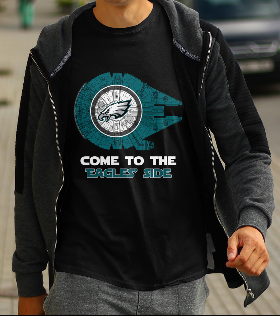 Philadelphia Eagles Come To The Eagles' Side Millennium Falcon Nfl T-Shirt