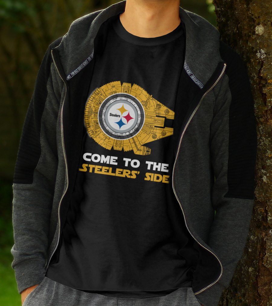 Come To The Steelers' Side Pittsburgh Steelers Millennium Falcon T-Shirt