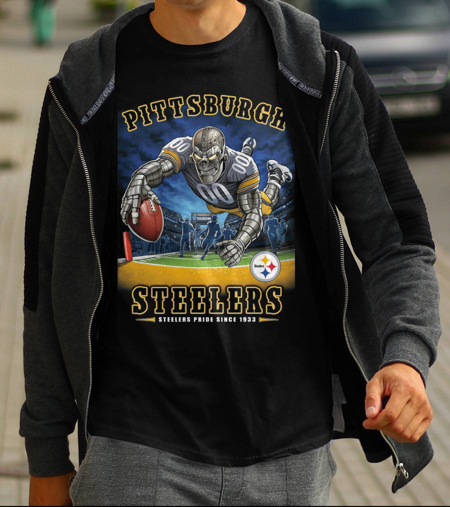 Pittsburgh Steelers Pride Since 1933 End Zone Touchdown Celebration T-Shirt