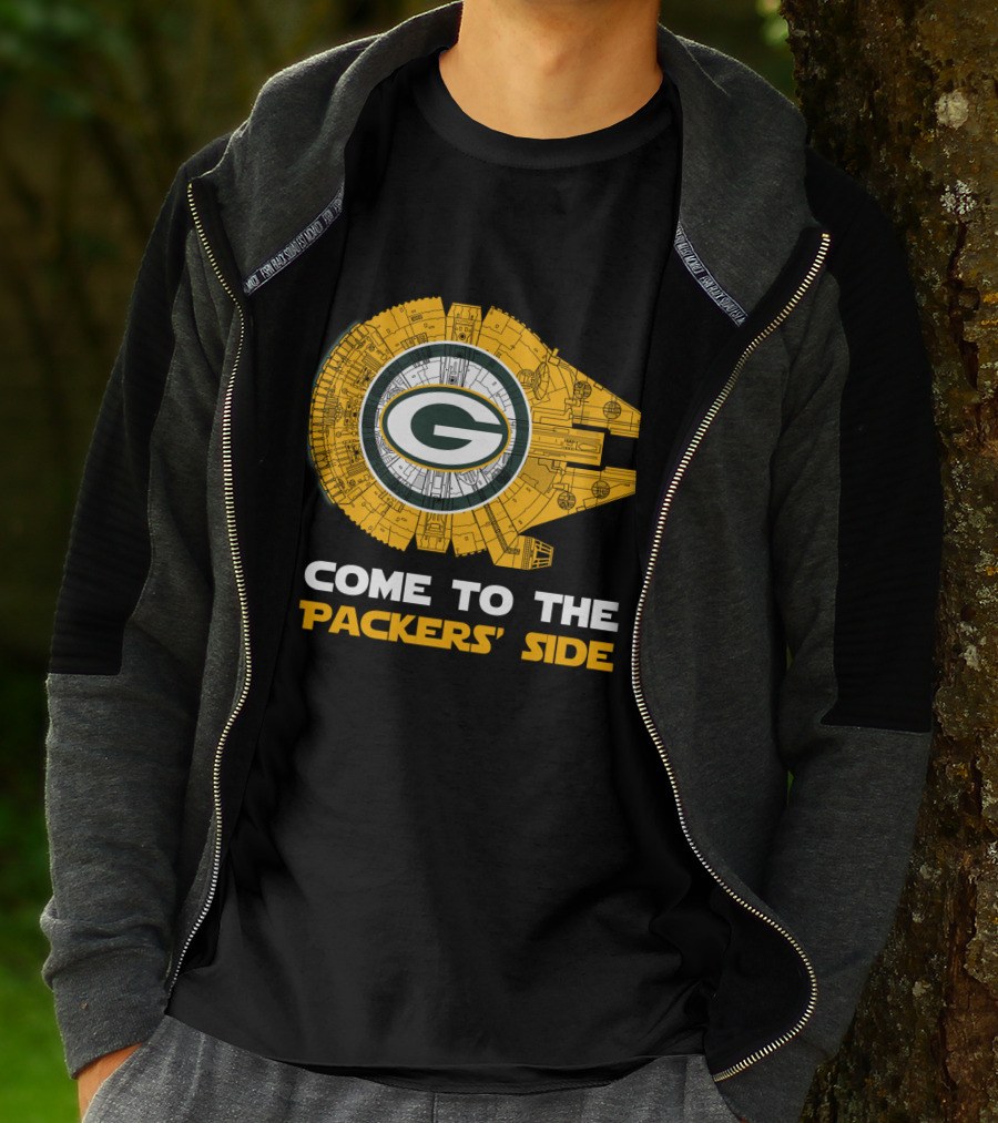 Come To The Packers' Side Green Bay Packers Millennium Falcon T-Shirt