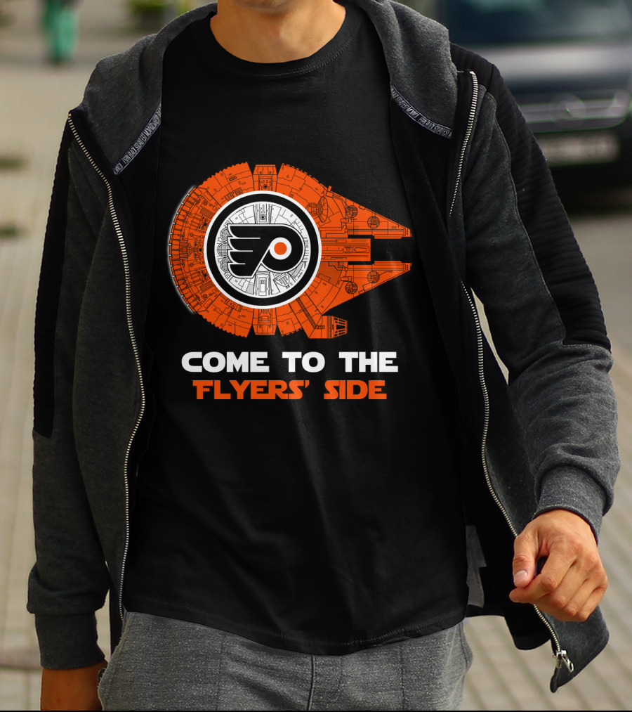 Come To The Flyers' Side Philadelphia Millennium Falcon T-Shirt