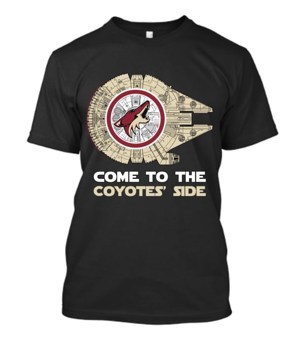 Come To The Coyotes' Side Arizona Coyotes Millennium Falcon T-Shirt
