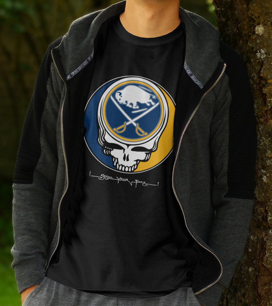 Grateful Dead Steal Your Face Buffalo Sabres Skull T-Shirt