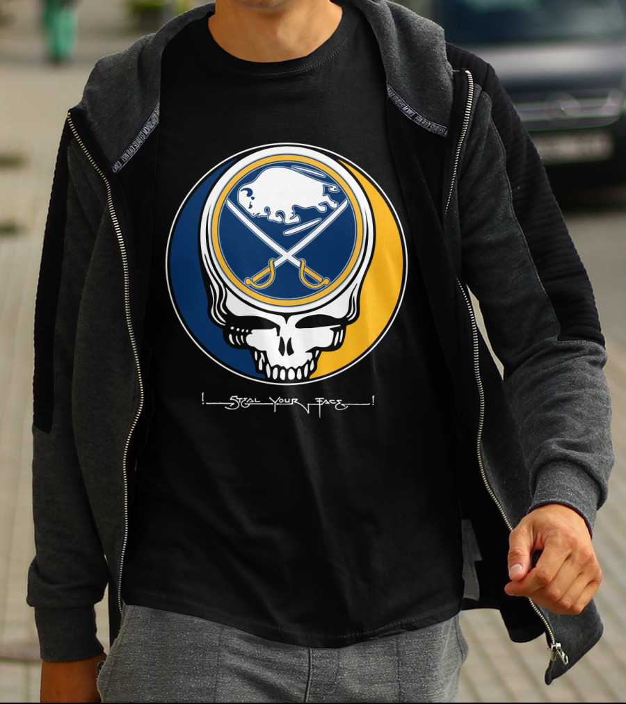 Grateful Dead Steal Your Face Buffalo Sabres Skull T-Shirt