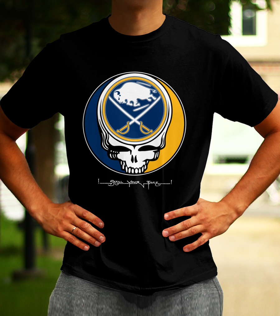 Grateful Dead Steal Your Face Buffalo Sabres Skull T-Shirt