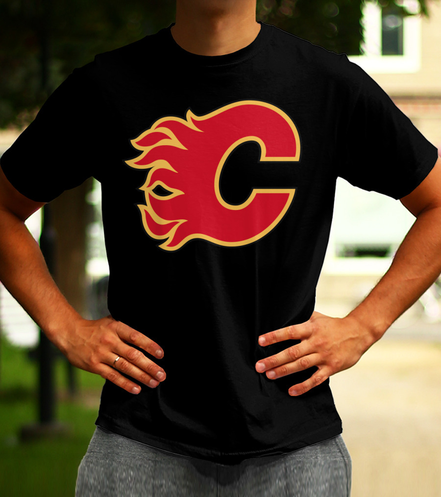 Calgary Flames Hockey Team Fiery T-Shirt