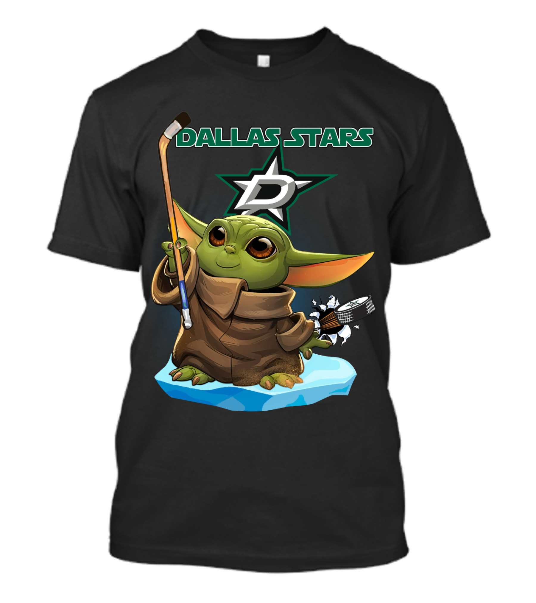 Baby Yoda Dallas Stars Hockey T-Shirt