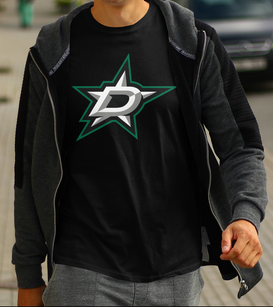 Dallas Stars Hockey Team Logo Black T-Shirt