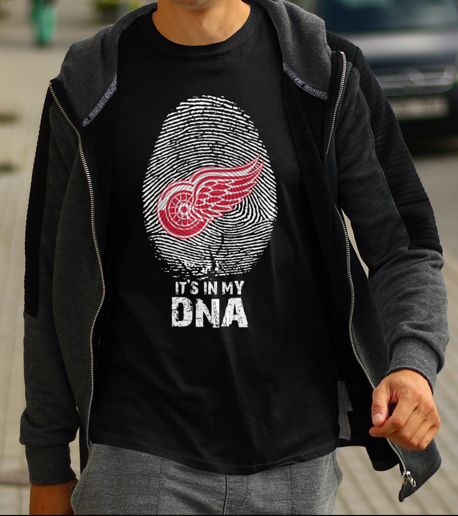 Red Wings It's In My DNA Fingerprint T-Shirt