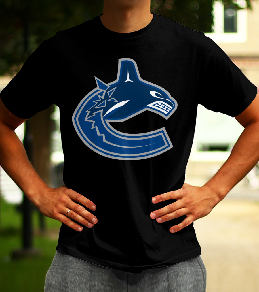 Vancouver Canucks Orca NHL Logo Crest T-Shirt