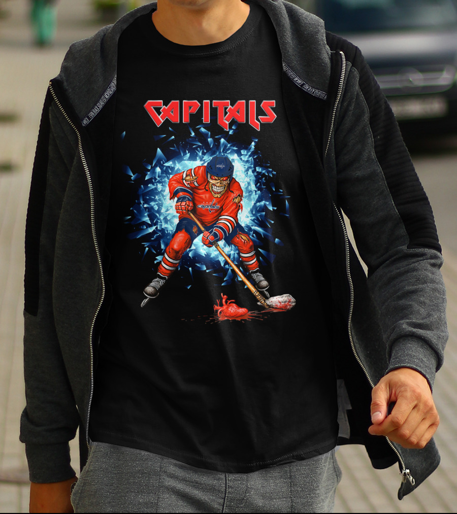 Capitals Hockey Skeleton Burst T-Shirt