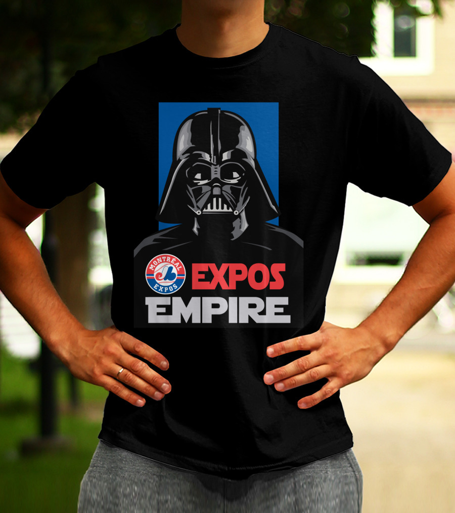 Montreal Expos Empire Darth Vader Star Wars Crossover T-Shirt