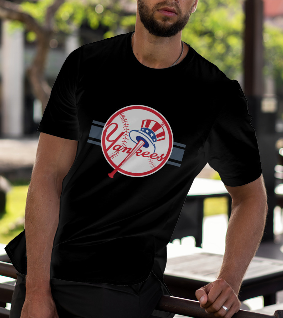 Yankees Patriotic Hat Baseball Emblem T-Shirt