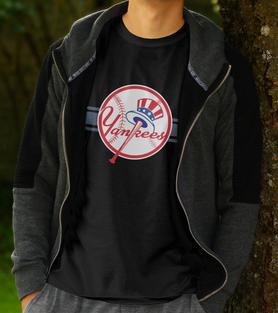 Yankees Patriotic Hat Baseball Emblem T-Shirt