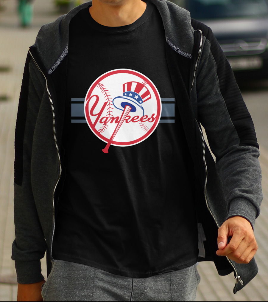 Yankees Patriotic Hat Baseball Emblem T-Shirt