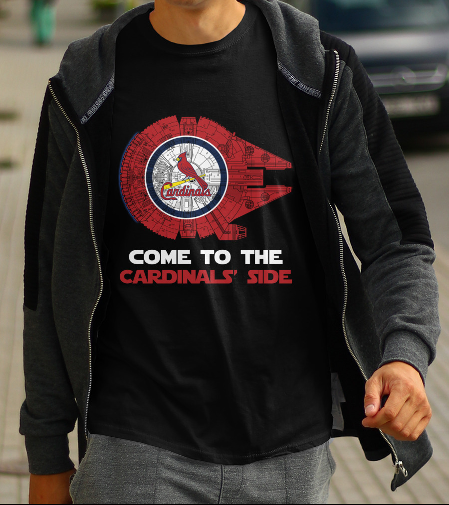 St. Louis Cardinals Come To The Cardinals' Side Millennium Falcon T-Shirt