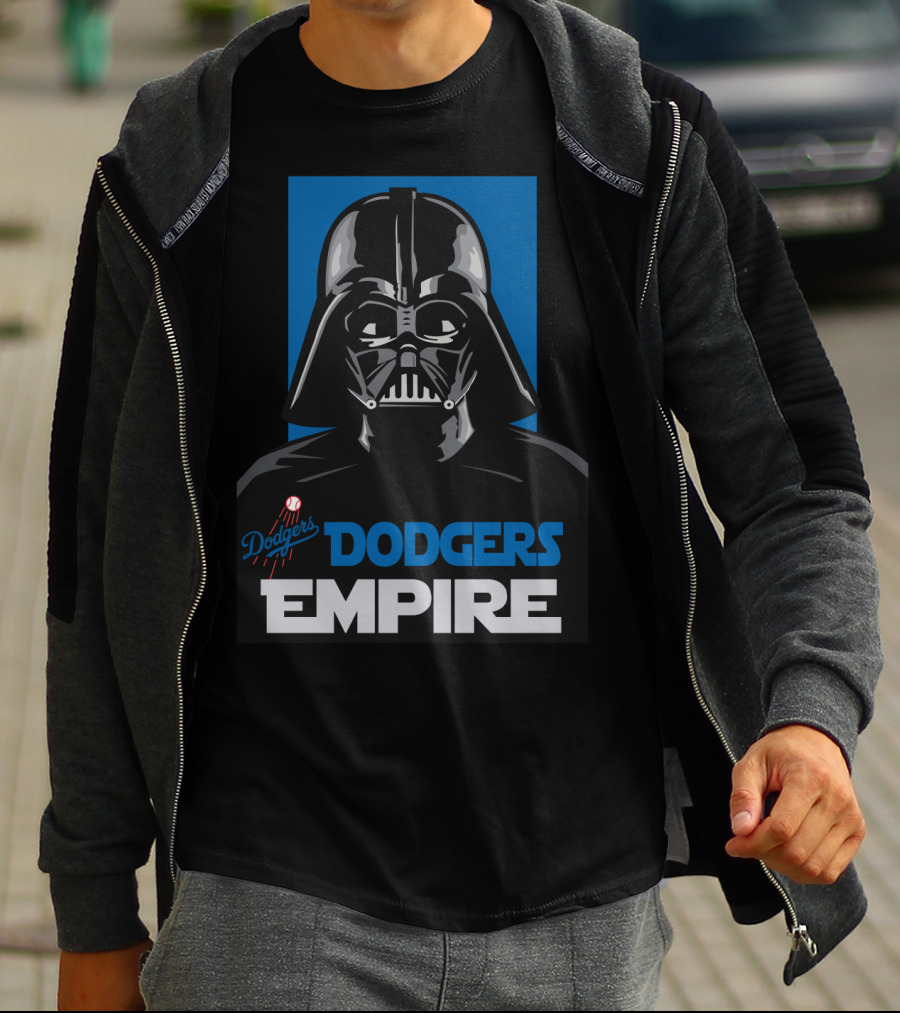 Dodgers Empire Darth Vader Los Angeles Baseball Crossover T-Shirt