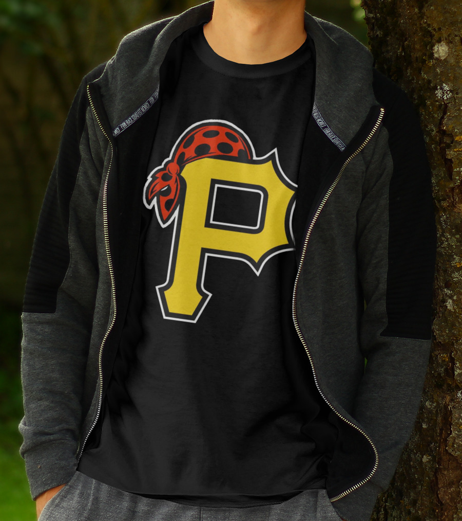 Pittsburgh Pirates Logo With Pirate Hat And Yellow P T-Shirt