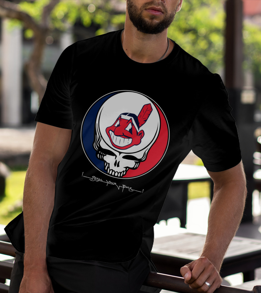 Grateful Dead Cleveland Indians Steal Your Face Icon T-Shirt