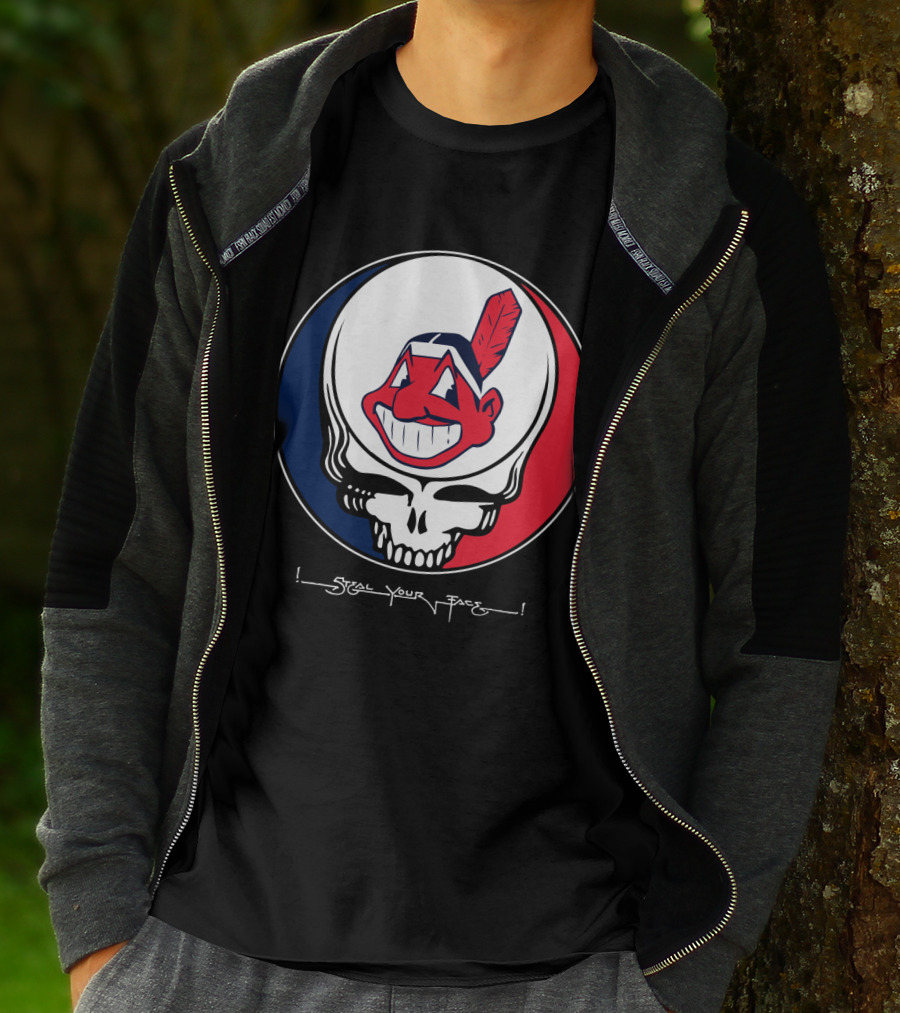 Grateful Dead Cleveland Indians Steal Your Face Icon T-Shirt
